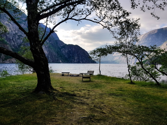 Idylle auf dem Campingplatz Sæbø Camping