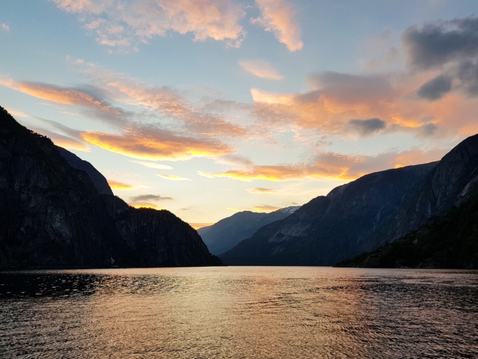 Sonnenuntergang am Eidfjord