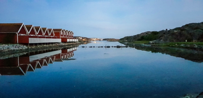 Abendstimmung auf dem Campingplatz in Solvik