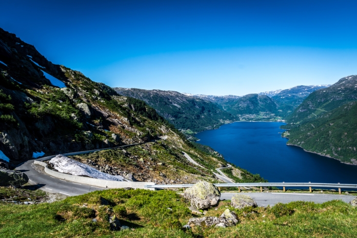 Aussicht auf dem Weg Richtung Sauda
