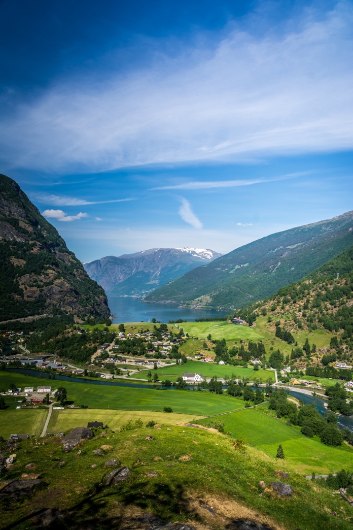 Ausblick auf den Aurlandsfjord in Flam